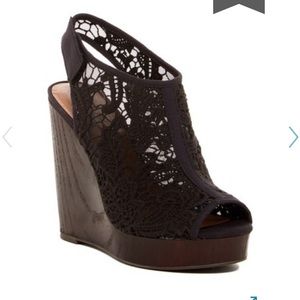 Lucky Brand Rezdah 2 Lace Platform Wedge Sandal 🌿